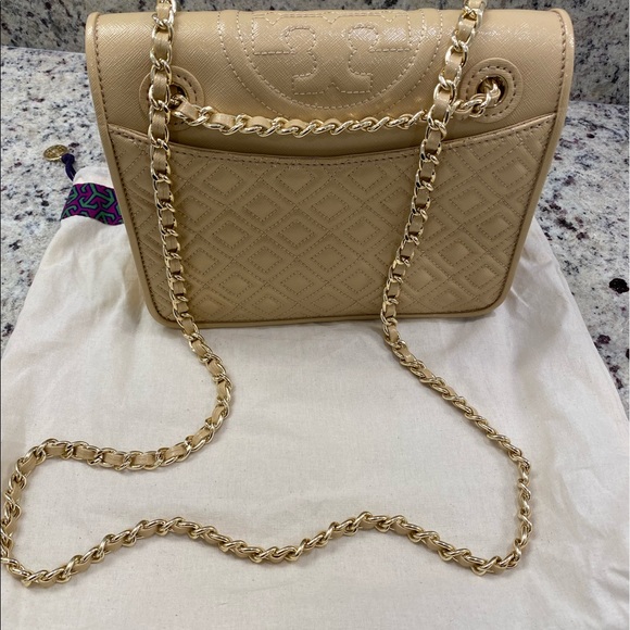 Tory Burch Fleming Medium Bag | Toasted Wheat - Picture 7 of 7